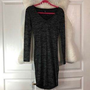 Cute dark grey dress for the fall